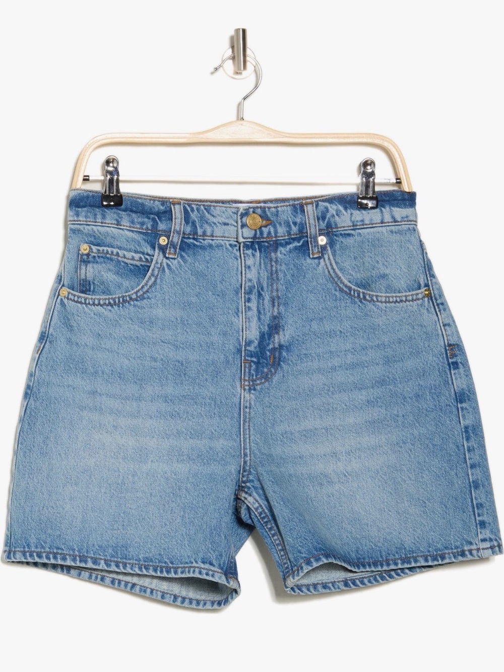 Frame Denim Light Blue High-Rise Jeans Shorts